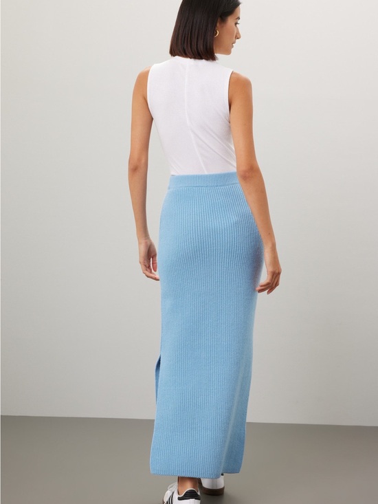 SUBOO Dresses & Skirts - Ribbed Maxi Skirt in Light Blue